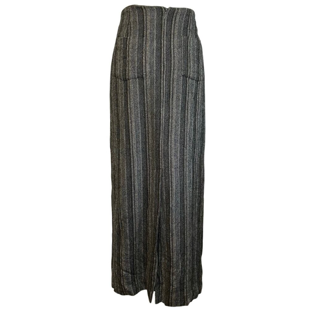VTG Newport News Gray Rayon Wool Blend Pencil Skirt Minimalist 90s Size 8 Grunge - Picture 2 of 15